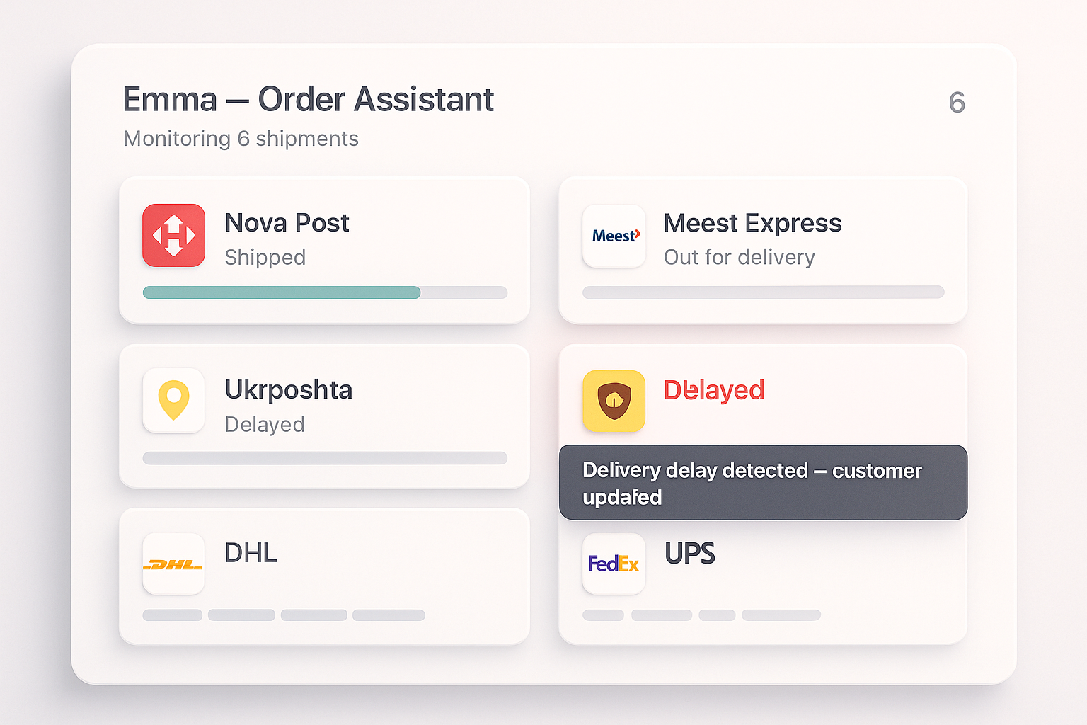Моніторинг статусу доставки